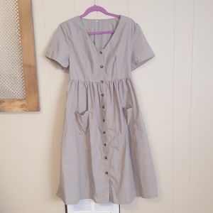 Button midi dress